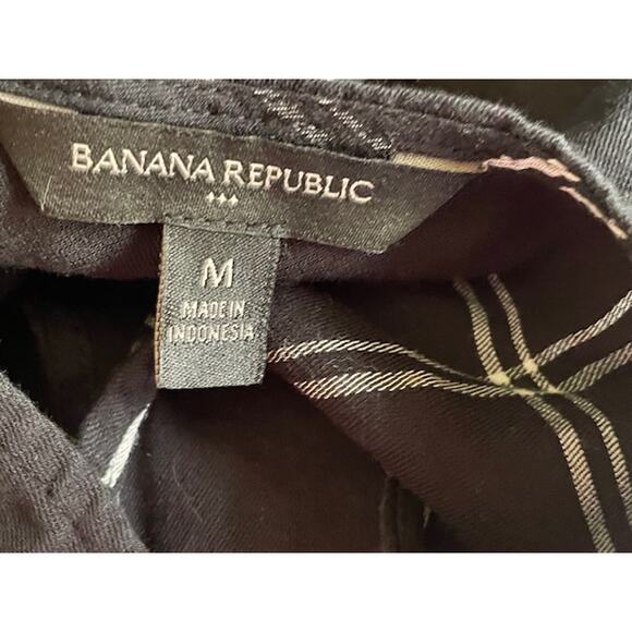 Banana Republic Size Medium Sleeveless Wrap Top Black & White - Picture 5 of 6